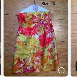 J Crew Size 10 Floral Strapless